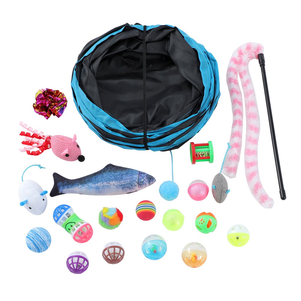 Cat Tri-Tunnel + Toys