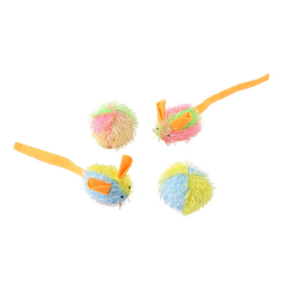 Furry Cat Toy 4pk