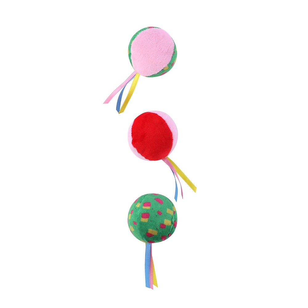 Plush Crinkle Balls 3pk