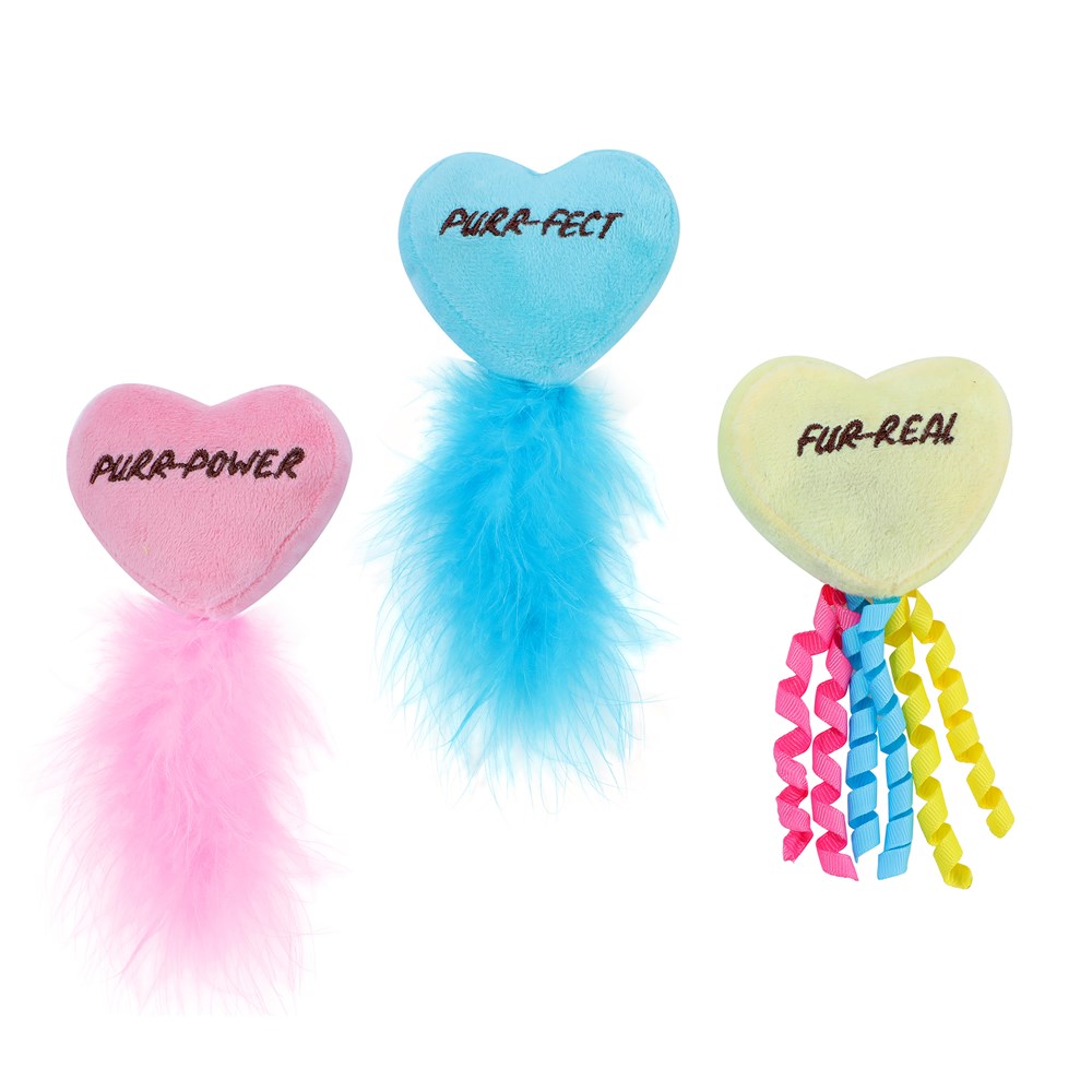 Cara Cat Plush Heart 3pk Toy