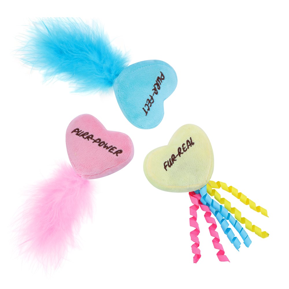 Cara Cat Plush Heart 3pk Toy