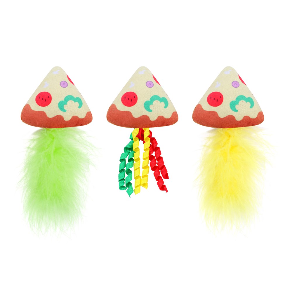 Cara Cat Plush Pizza 3pk Toy