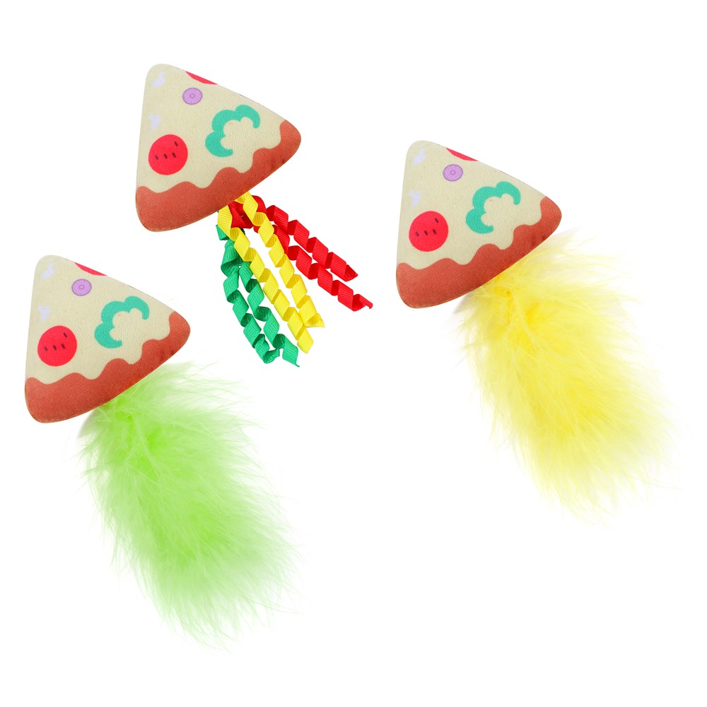 Cara Cat Plush Pizza 3pk Toy