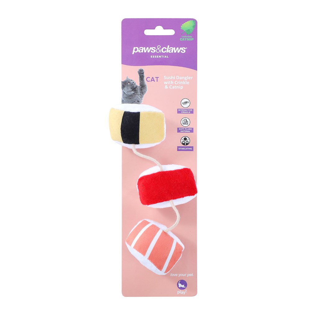 Plush Sushi Teaser Cat Toy