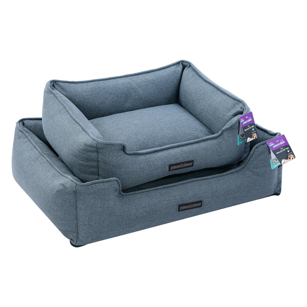 Pia Walled Pet Bed Lge Denim