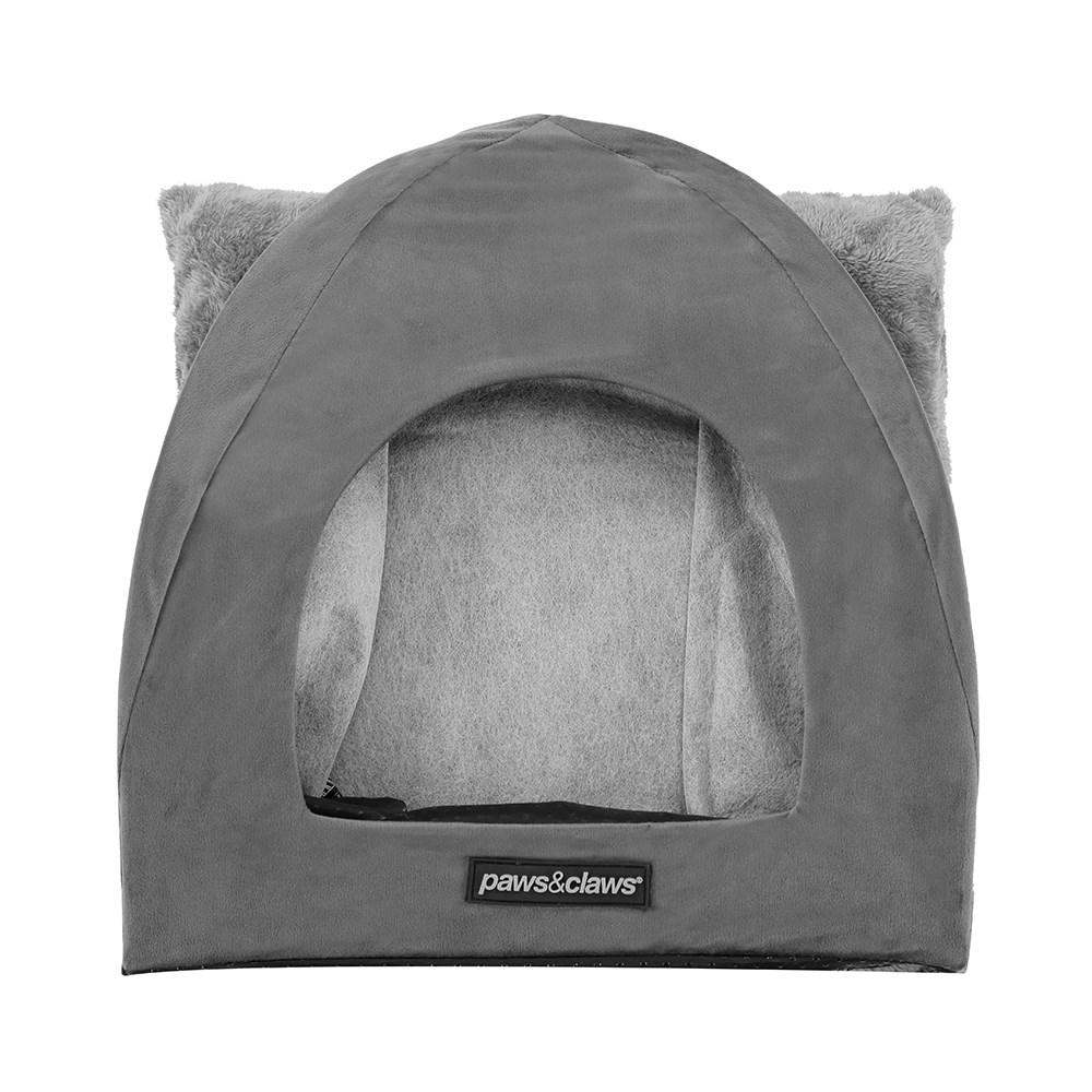 Lux Velvet Cat Cave Dk. Grey