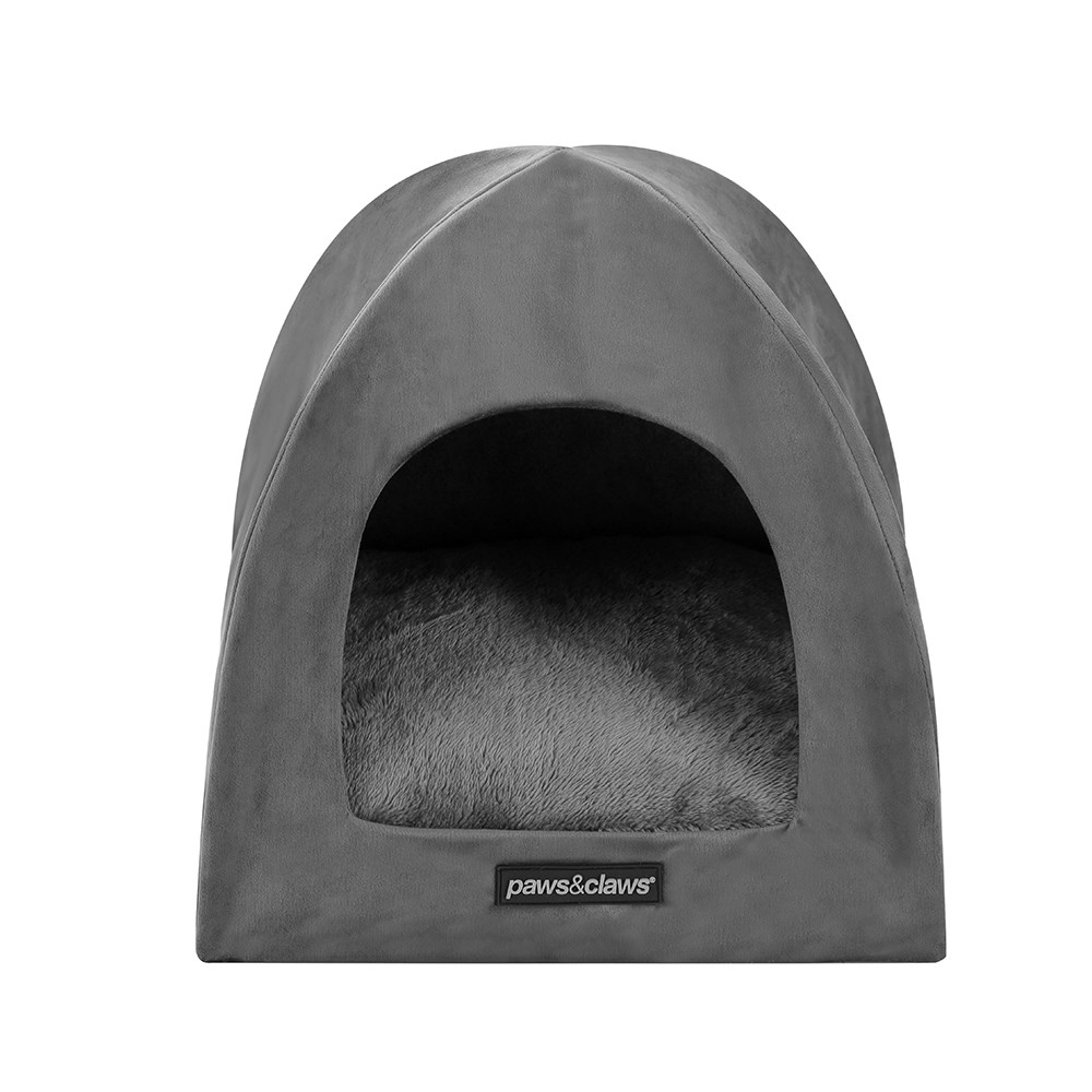 Lux Velvet Cat Cave Dk. Grey