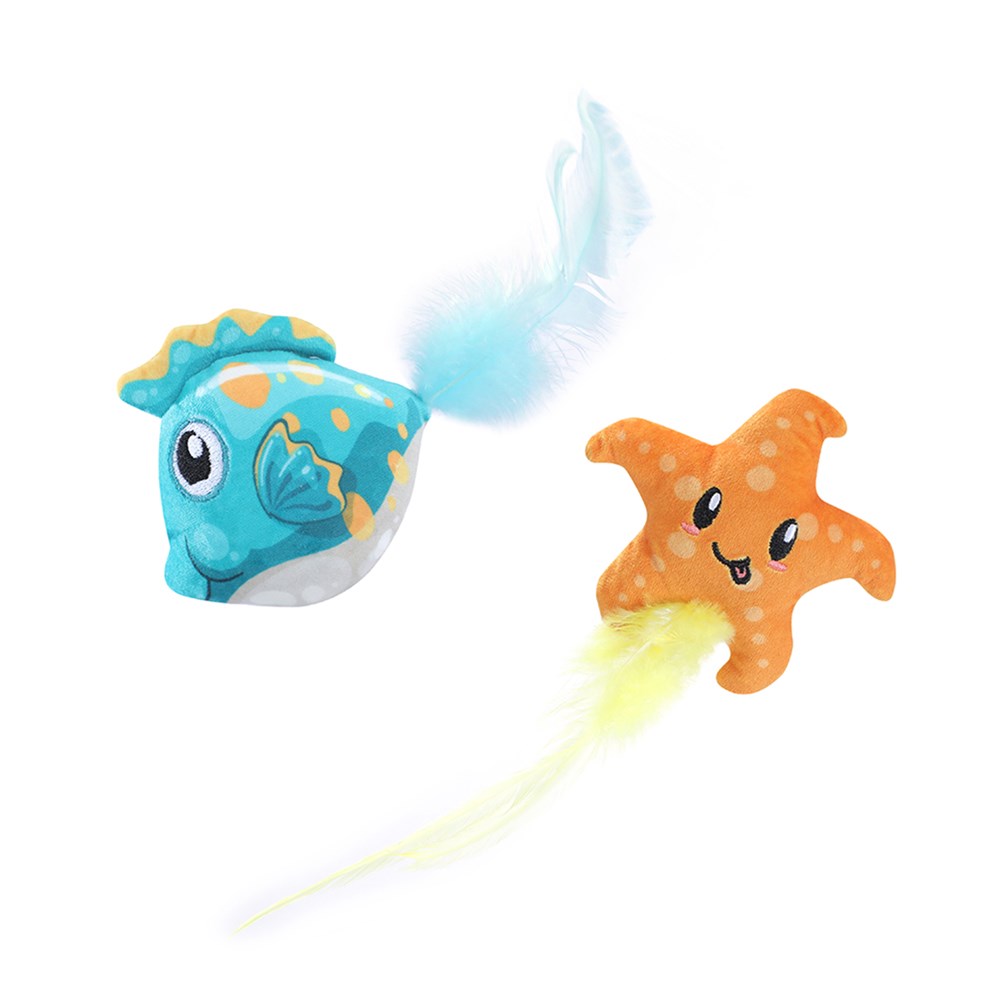 Cara Cat Sea Life Cat Toy 2pk