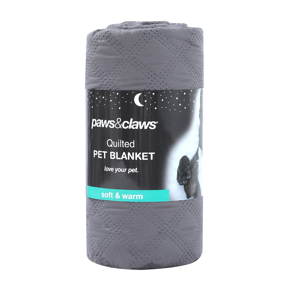 Quilted Pet Blanket Grey