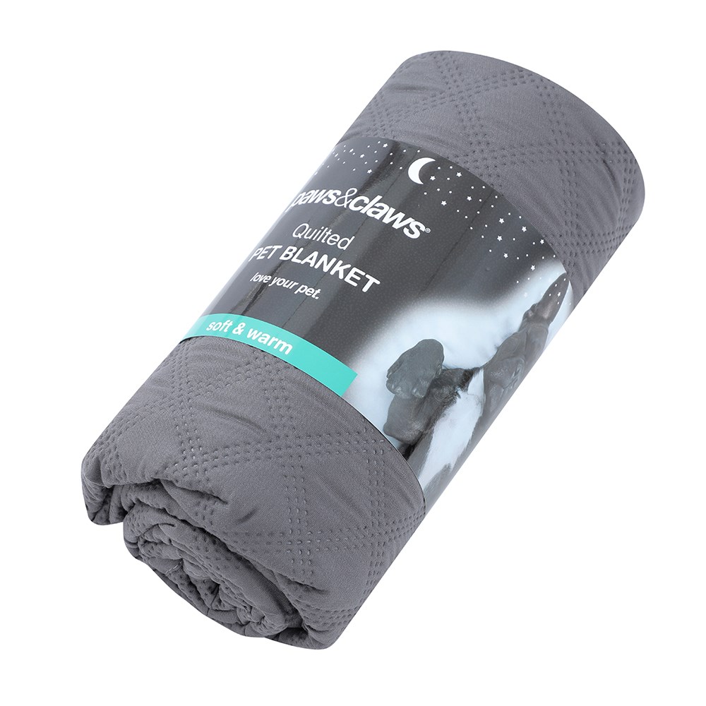 Quilted Pet Blanket Grey