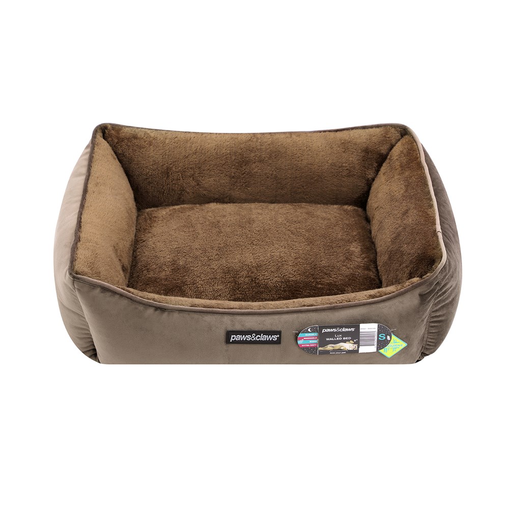 Lux Walled Bed Mocha Small