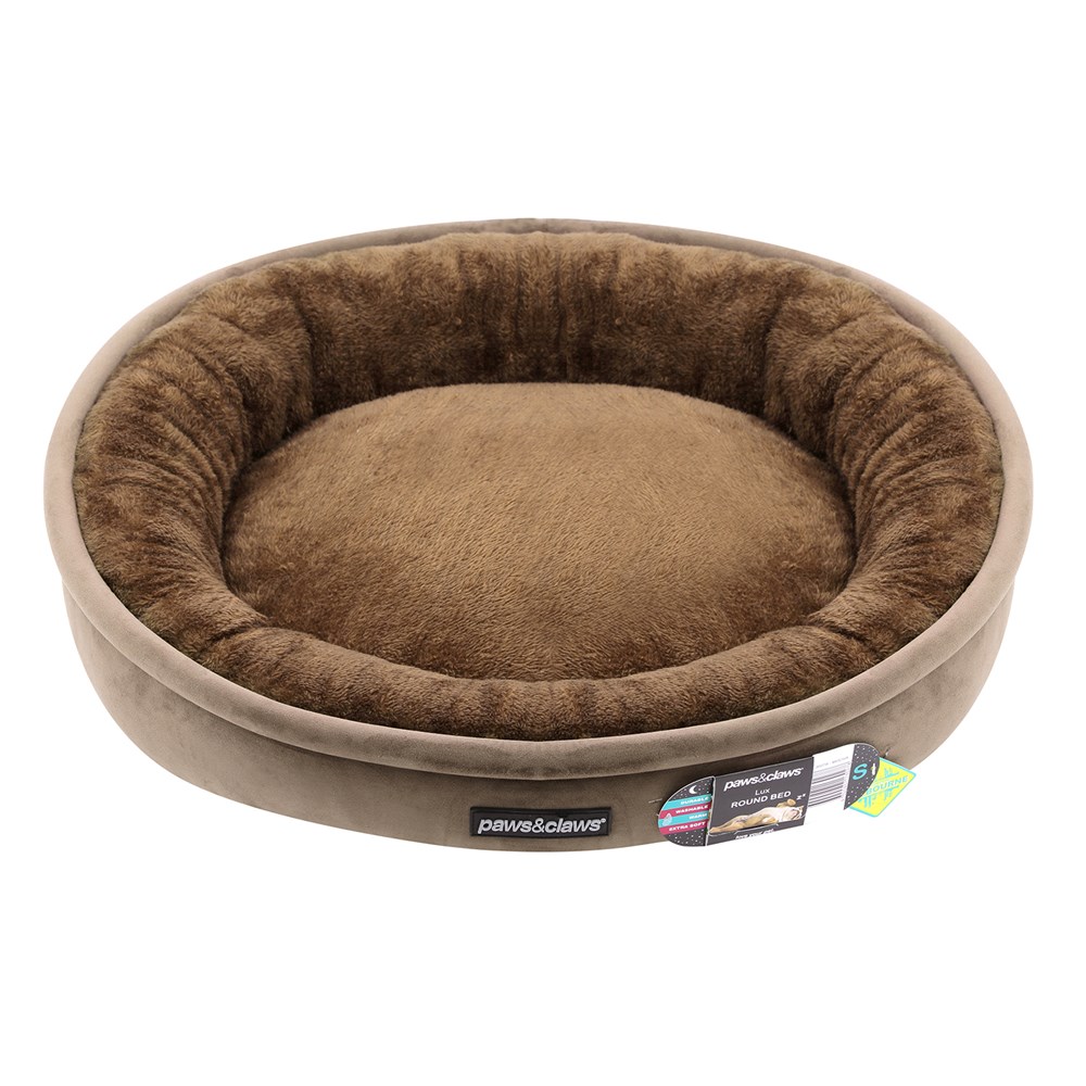Lux Round Bed Mocha Small
