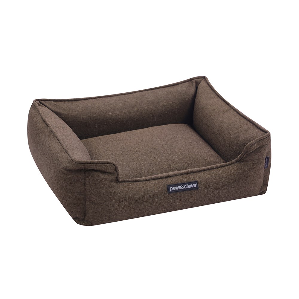 Pia Walled Pet Bed Med Brown