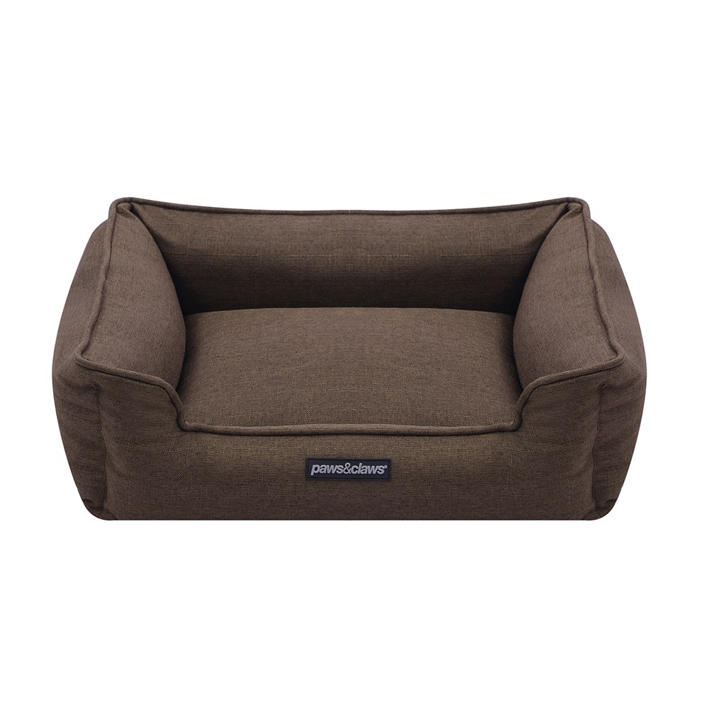 Pia Walled Pet Bed Med Brown