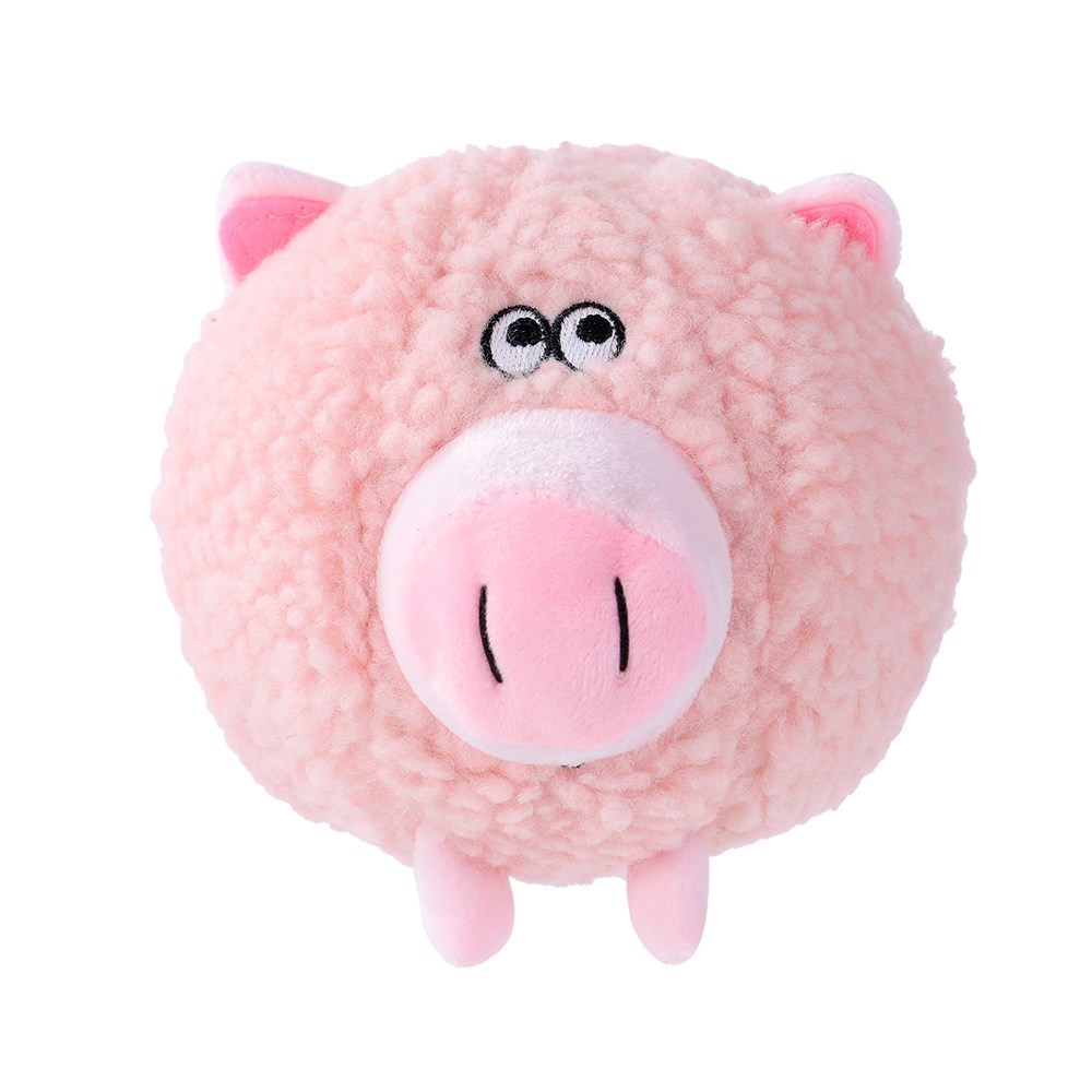 Plush Round Animal 3 Asstd