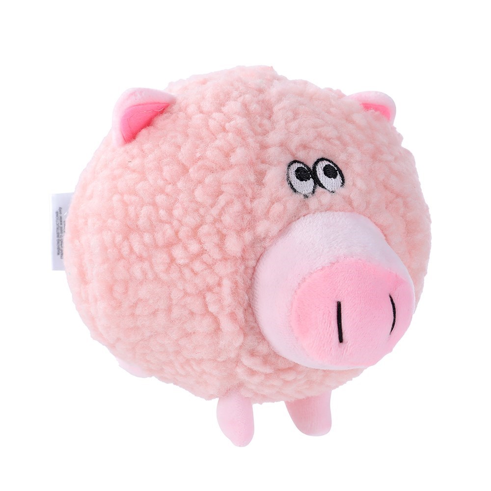 Plush Round Animal 3 Asstd