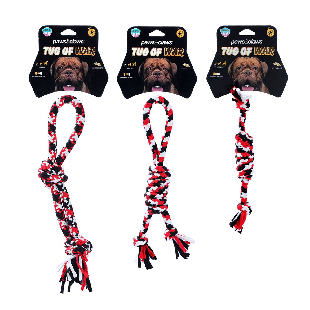 Tug-Of-War Rope Toy 3 Asstd