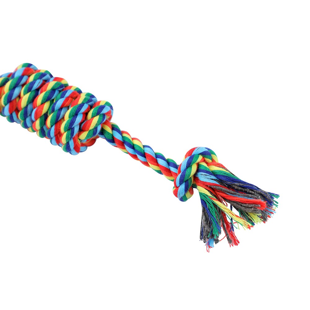 Rainbow Knotted Rope Toy