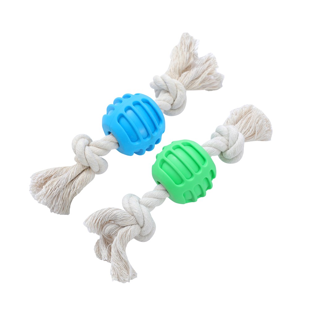 Tpr Ball + Rope Pet Toy