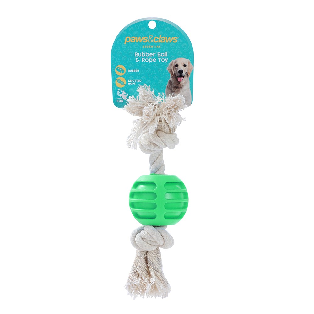 Tpr Ball + Rope Pet Toy