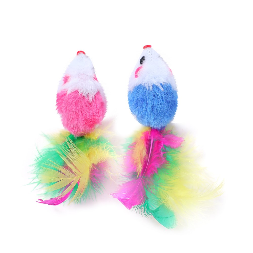 Plush Mouse Cat Toy 2pk