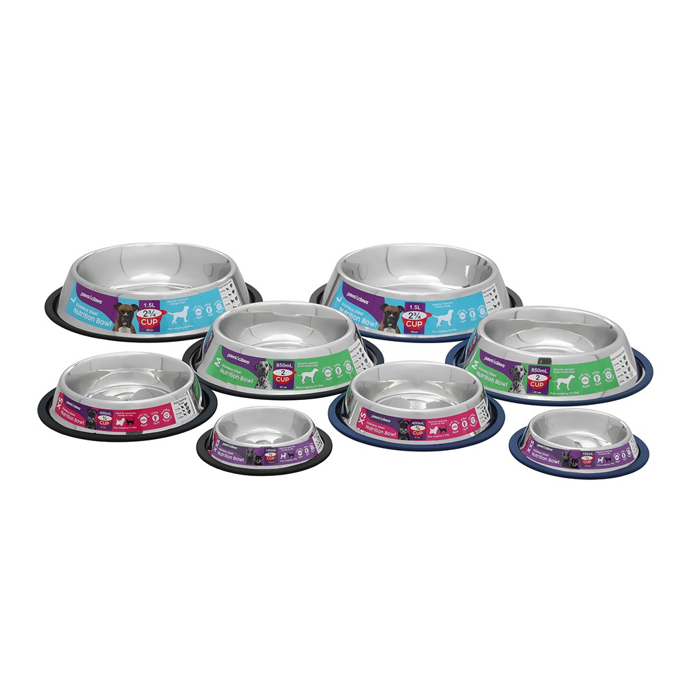 Stainless Steel Pet Bowl Black