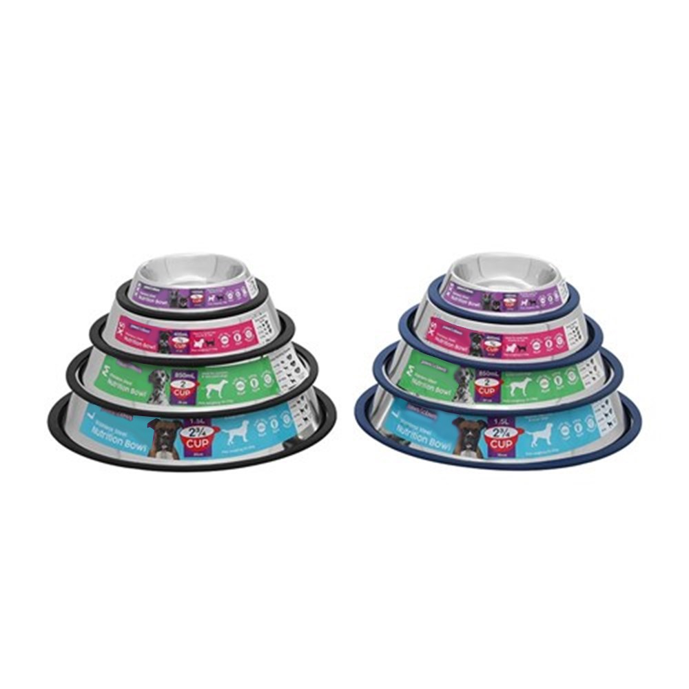Stainless Steel Pet Bowl Black
