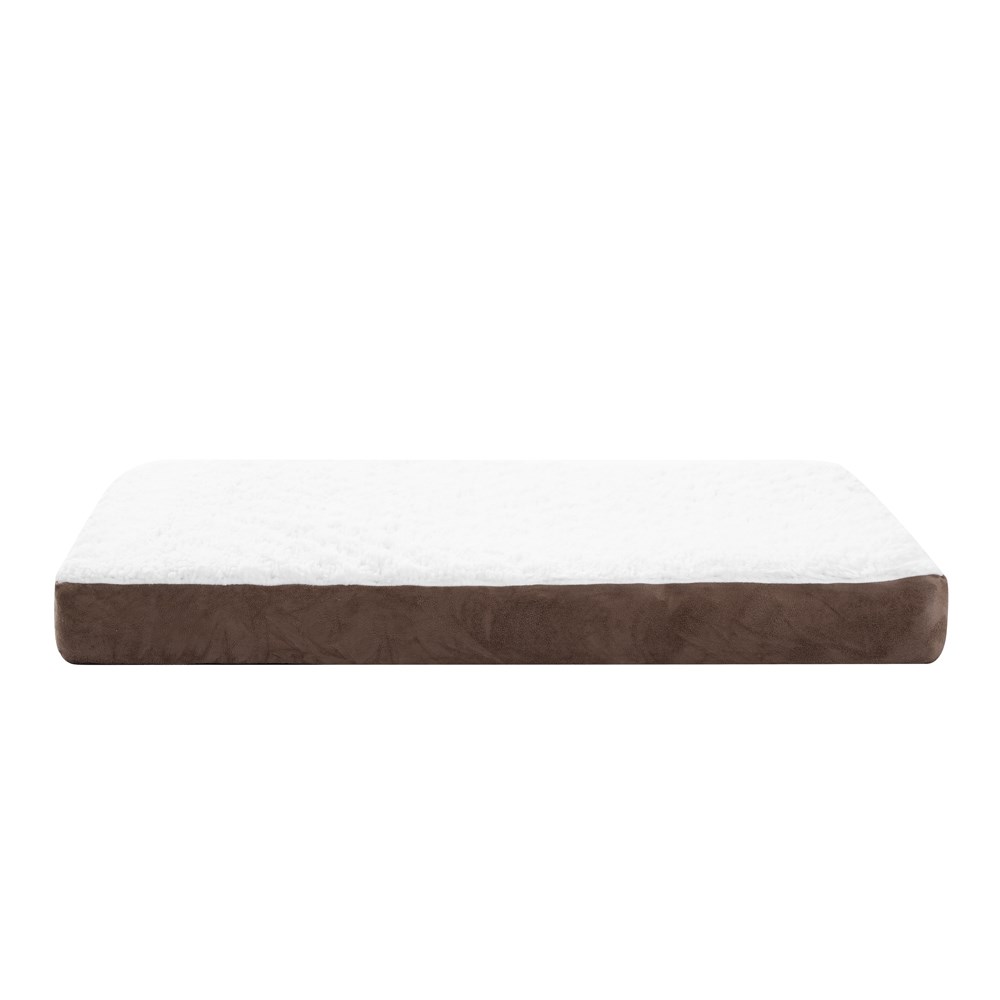 Orthopedic Pet Bed Brown Suede