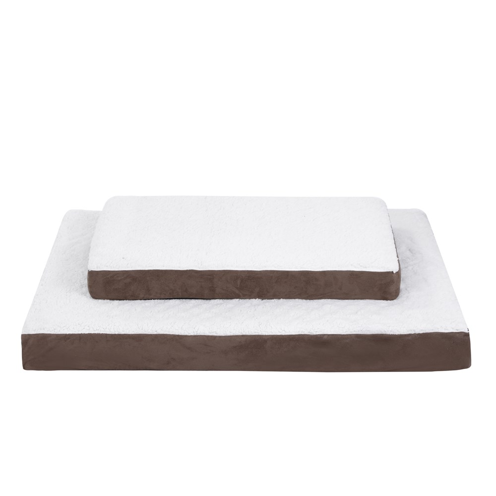 Orthopedic Pet Bed Brown Suede