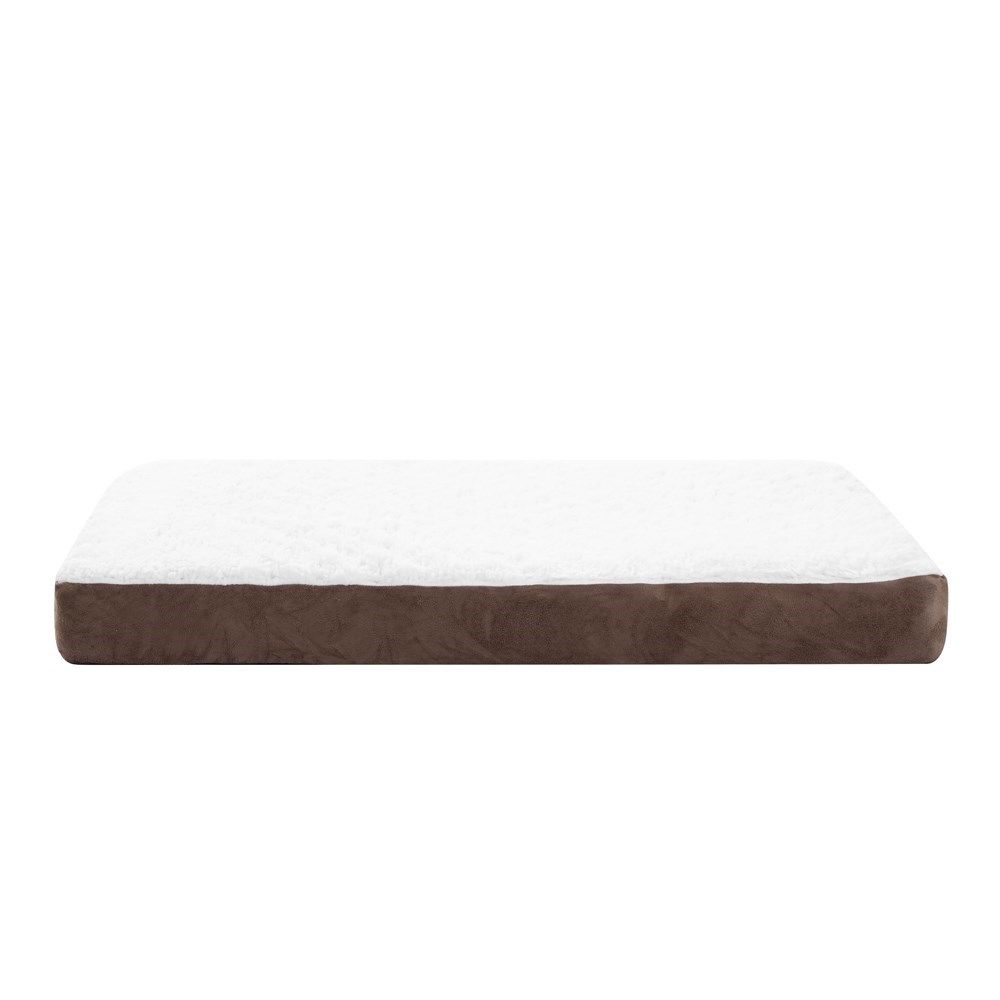 Orthopedic Pet Bed Brown Suede