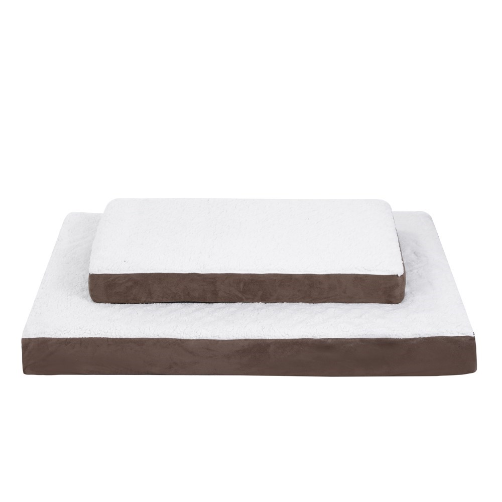 Orthopedic Pet Bed Brown Suede