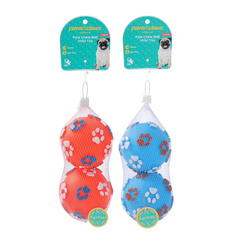 Paw Print Ball 2pk Vinyl
