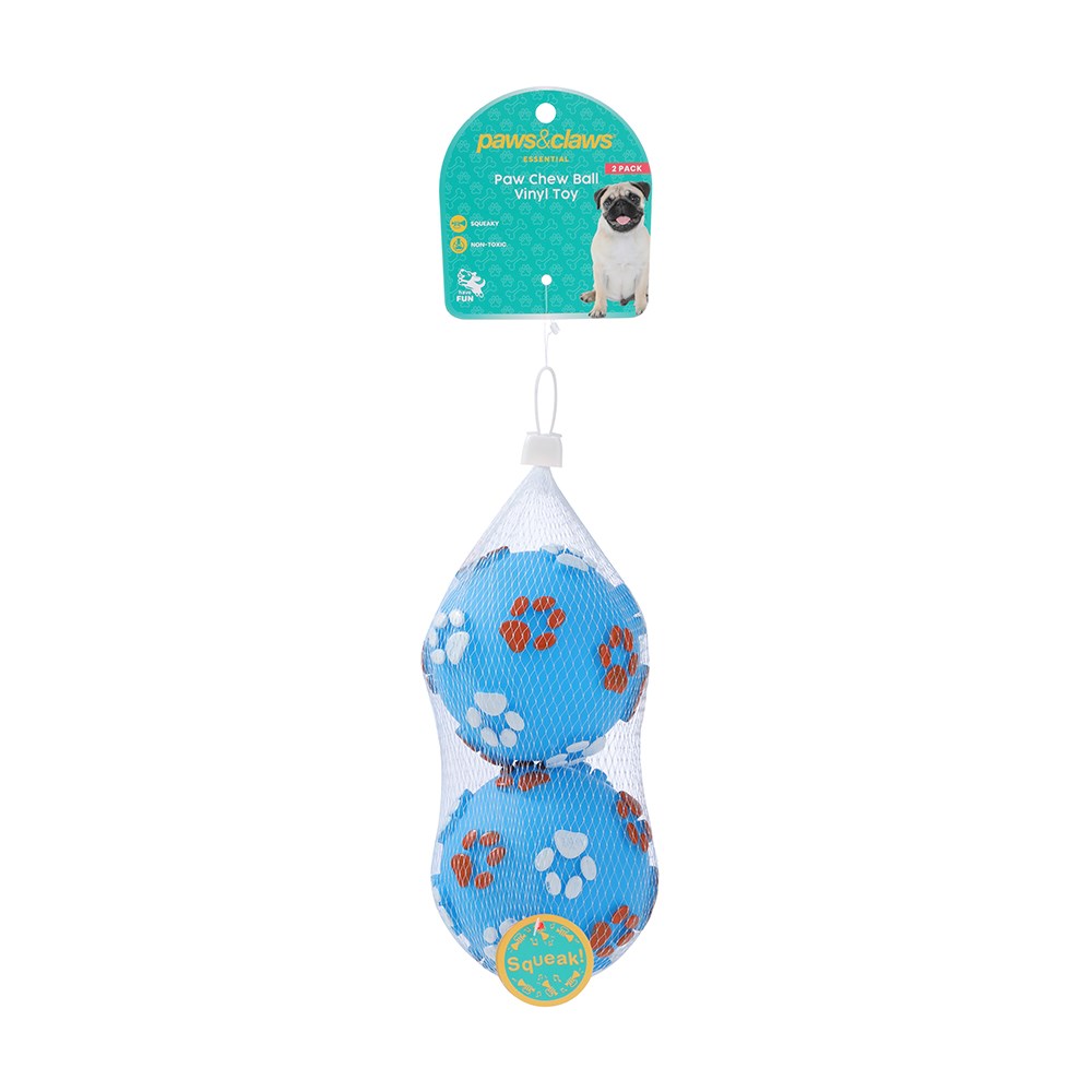 Paw Print Ball 2pk Vinyl