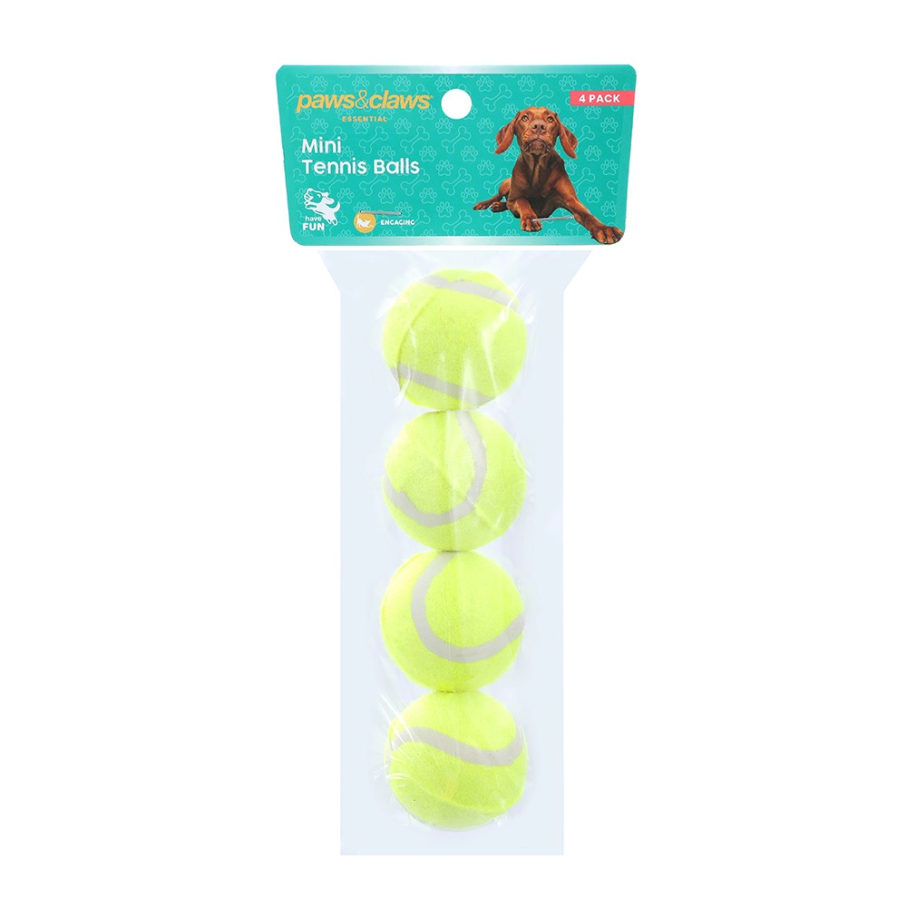 Mini Tennis Ball 4pk 4cm
