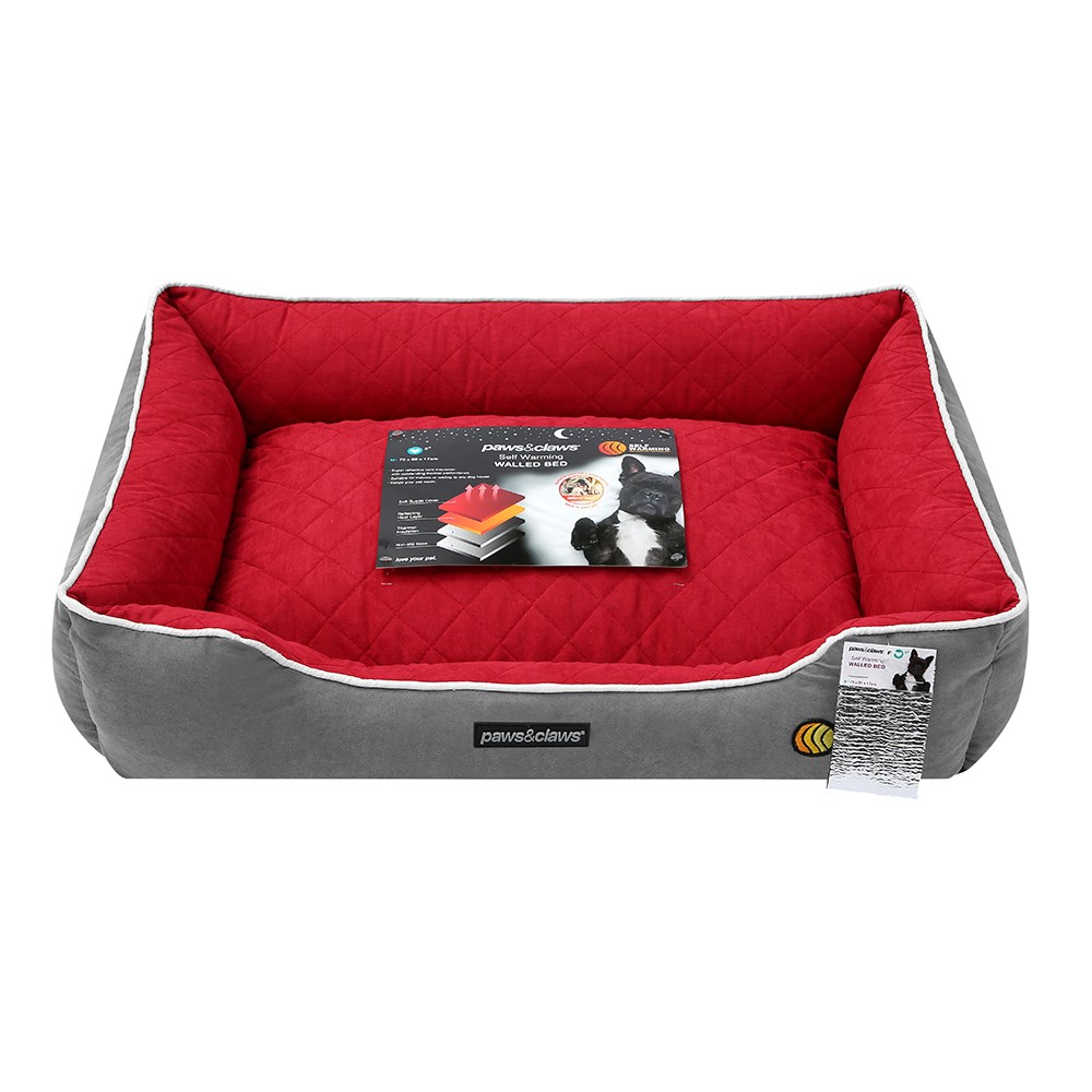 Self Warming Walled Bed Red