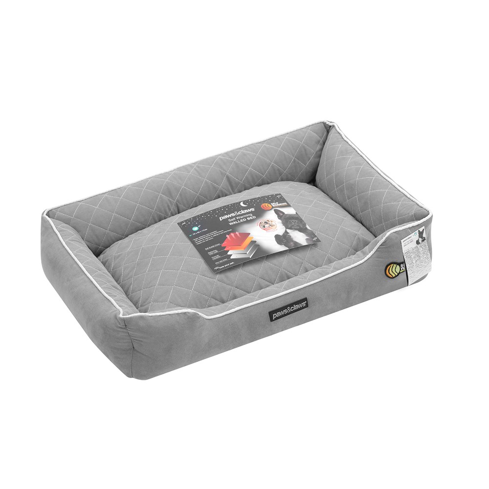 Self Warming Walled Bed Grey