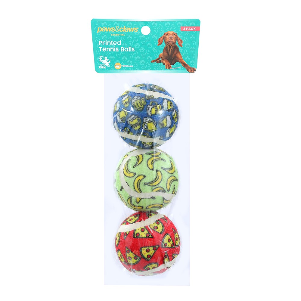 Tennis Balls 3pk 6cm