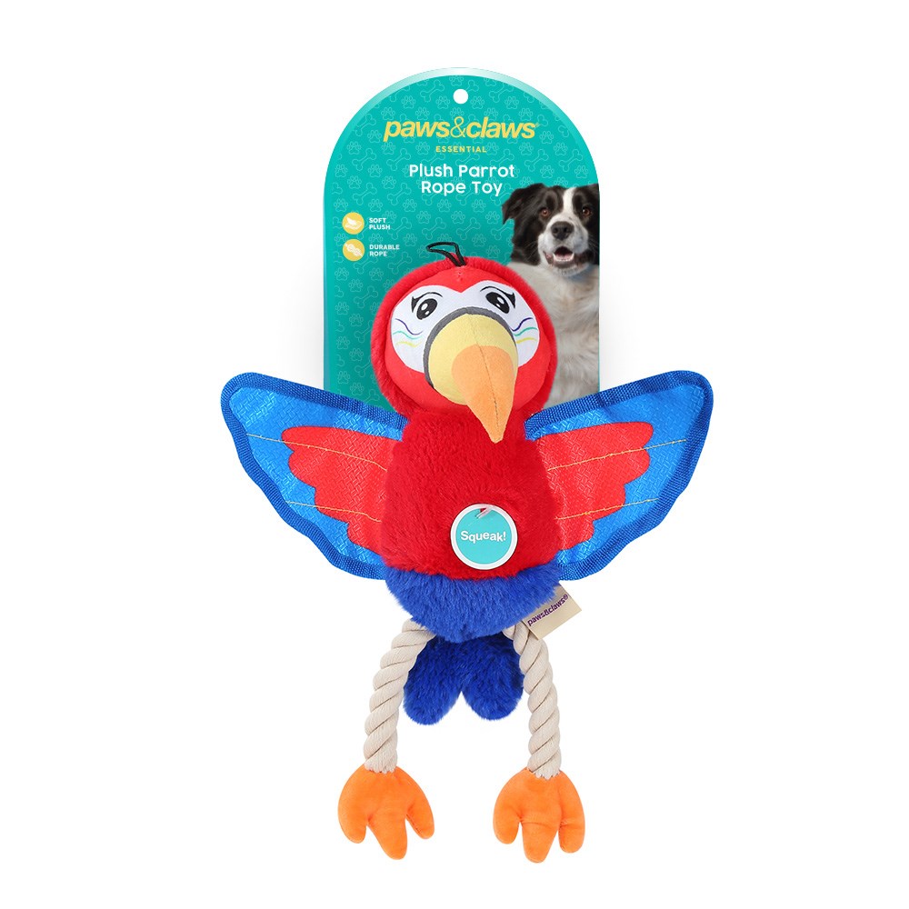 Plush Parrot W/ Rope Legs