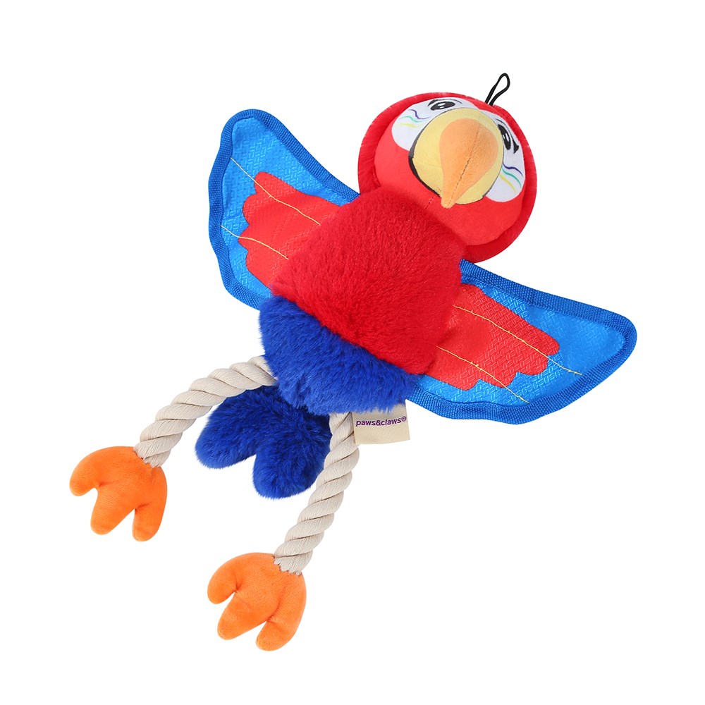 Plush Parrot W/ Rope Legs