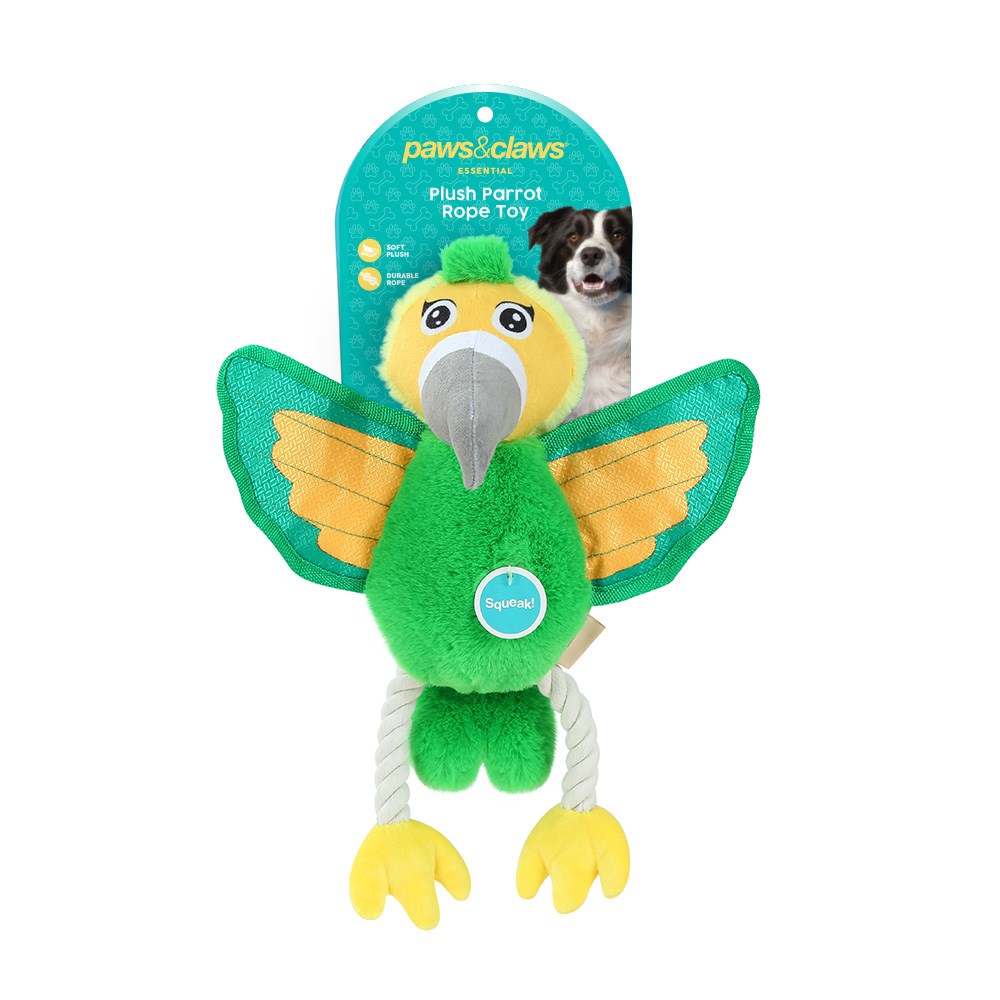 Plush Parrot W/ Rope Legs