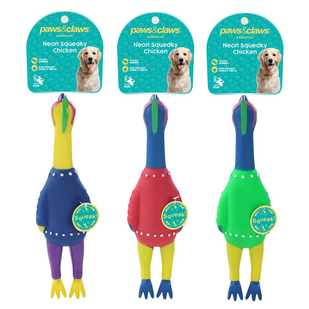 Vinyl Neon Squeaky Chicken