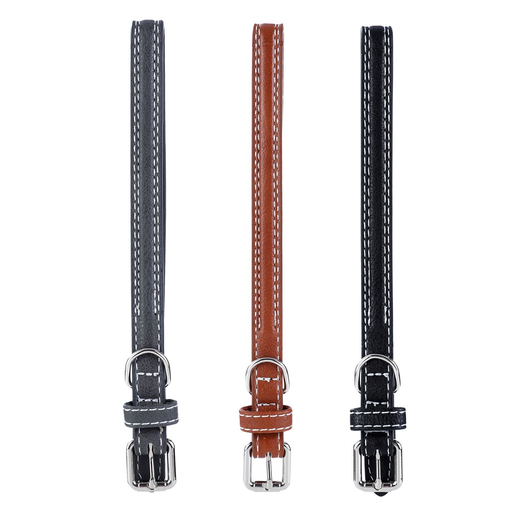 Leather Look Padded Dog Collar