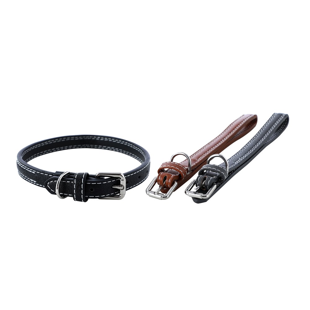 Leather Look Padded Dog Collar