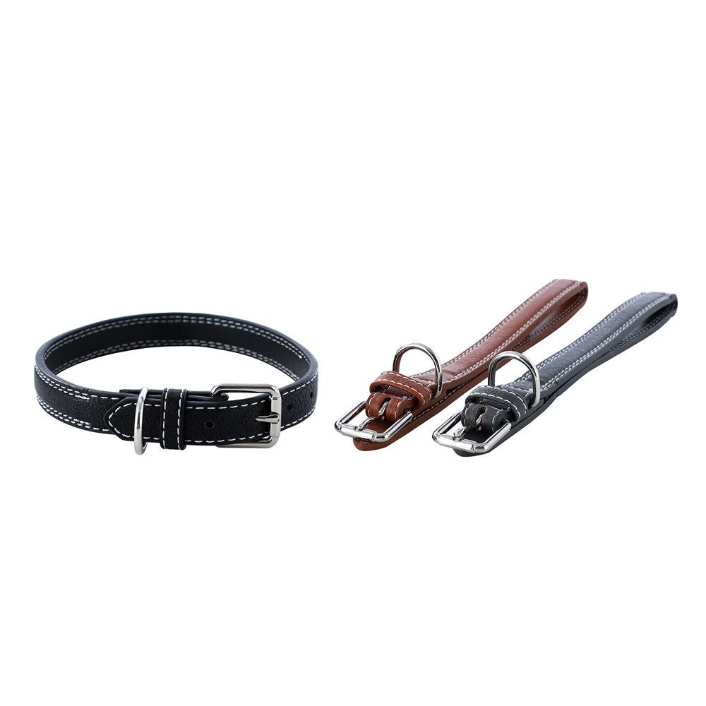 Leather Look Padded Dog Collar