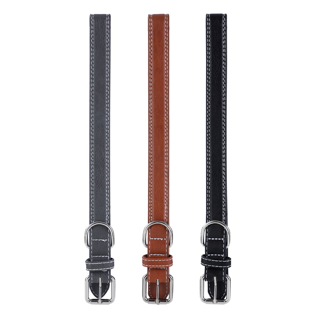 Leather Look Padded Dog Collar