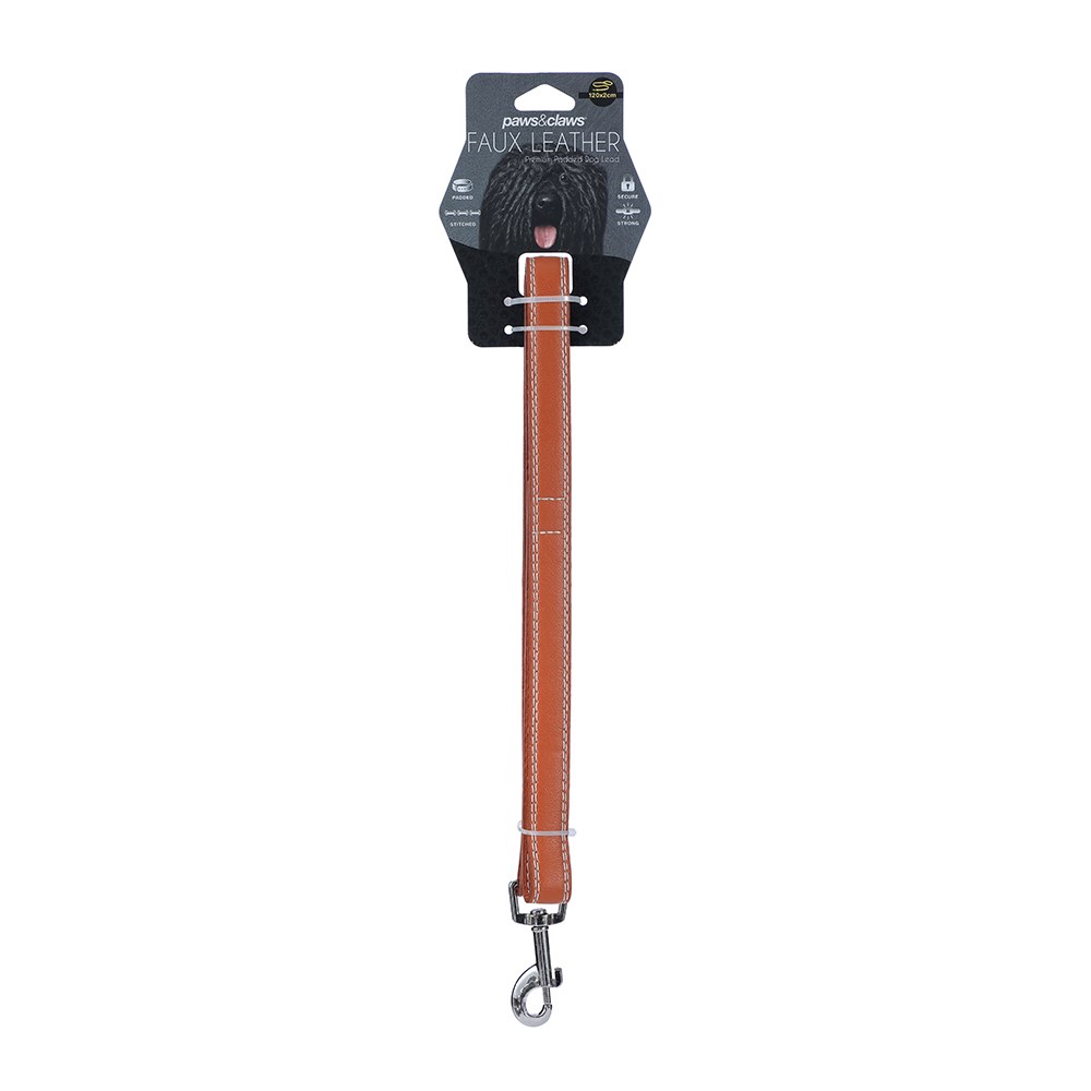 Leather Look Padded Dog Lead