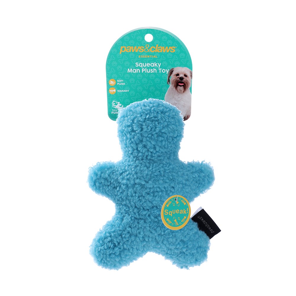 Squeaky Sherpa Plush Man &