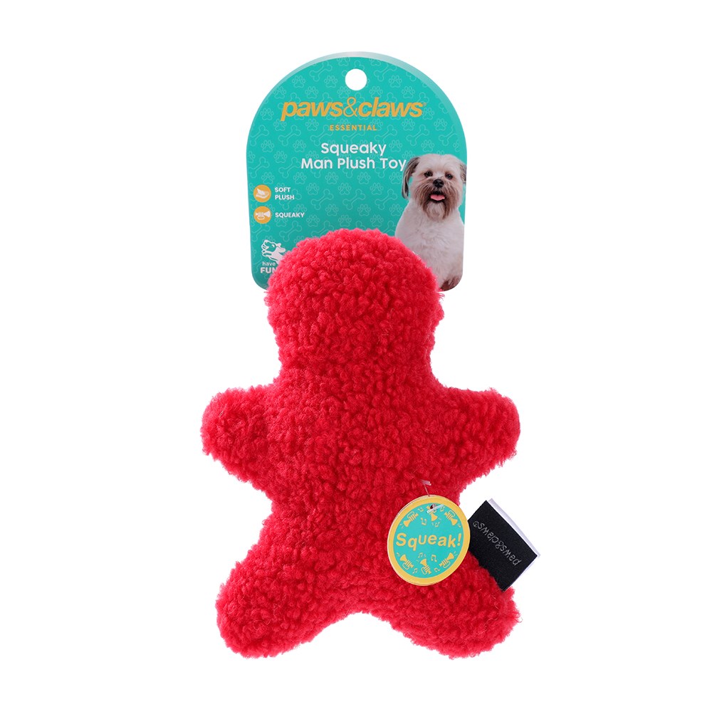 Squeaky Sherpa Plush Man &