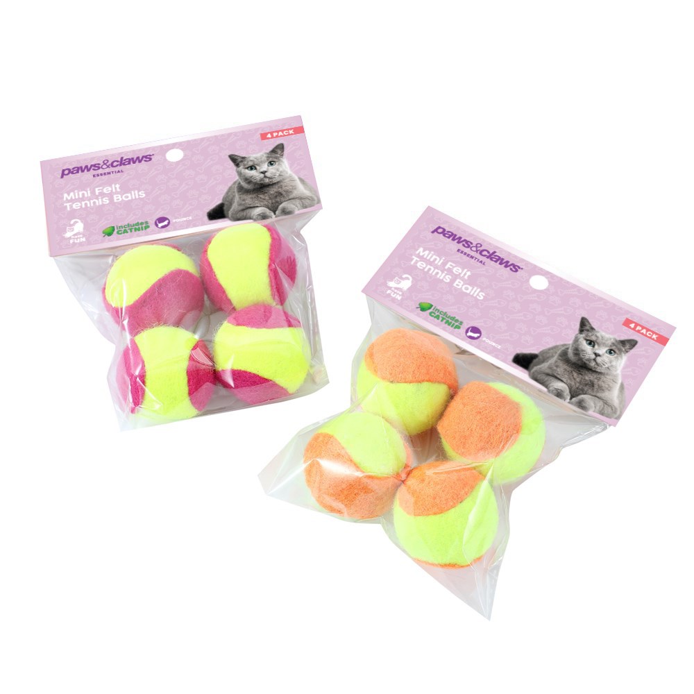 Mini Felt Cat Tennis Ball