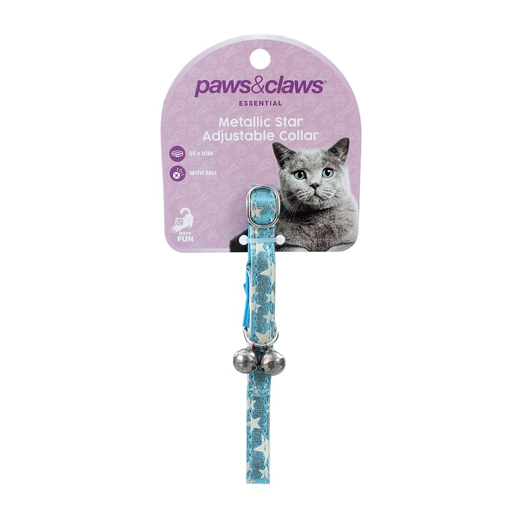 Metallic Star Cat Collar